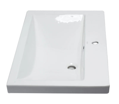 EAGO BH001 White Ceramic 32"X19" Rectangular Drop In Sink