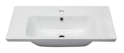 EAGO BH003 White Ceramic 32"x19" Rectangular Drop In Sink