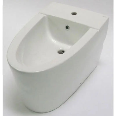 EAGO JA3400 Modern White Ceramic Bathroom Bidet with Elongated Seat Alfi Trade Inc