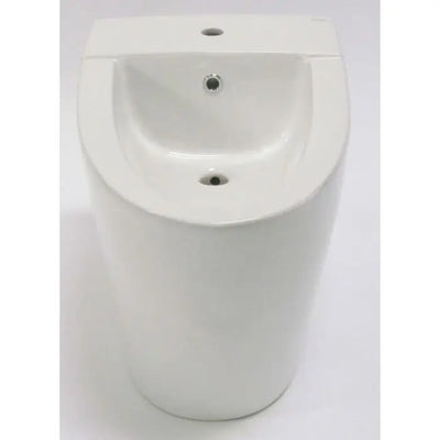 EAGO JA3400 Modern White Ceramic Bathroom Bidet with Elongated Seat Alfi Trade Inc