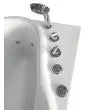 EAGO AM175-L 57'' White Acrylic Corner Jetted Whirpool Bathtub W/ Fixtures