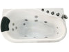 EAGO AM175-R 57'' White Acrylic Corner Jetted Whirlpool Bathtub W/ Fixtures