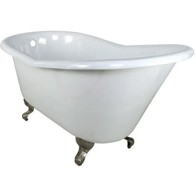 Kingston Brass Aqua Eden 60" Cast Iron Slipper Clawfoot Freestanding Bathtub