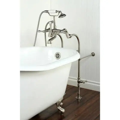 Kingston Brass Aqua Eden 60" Cast Iron Slipper Clawfoot Freestanding Bathtub