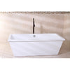 Kingston Brass Aqua Eden 66" Contemporary Freestanding Acrylic Bathtub - VTSQ663422