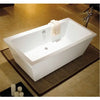 Kingston Brass Aqua Eden 66" Contemporary Freestanding Acrylic Bathtub - VTSQ663422