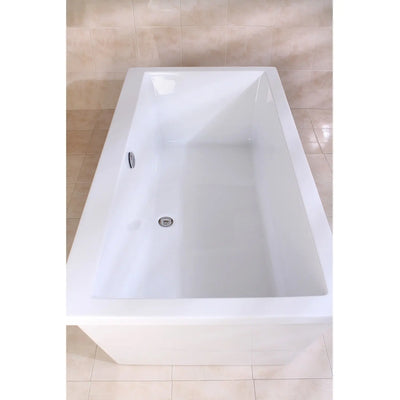 Kingston Brass Aqua Eden 66" Contemporary Freestanding Acrylic Bathtub - VTSQ663422