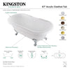 Kingston Brass - Aqua Eden 67" Acrylic Double Ended Clawfoot Tub - VTDS672924JNH Kingston Brass