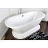 Kingston Brass Aqua Eden 67" Contemporary Pedestal Double Ended Acrylic Bathtub - VTPE672824PBA