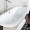 Kingston Brass Aqua Eden 67" Contemporary Pedestal Double Ended Acrylic Bathtub - VTPE672824PBA