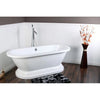 Kingston Brass Aqua Eden 67" Contemporary Pedestal Double Ended Acrylic Bathtub - VTPE672824PBA