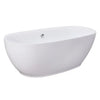 Kingston Brass Aqua Eden VTDE673023BA 67-Inch Acrylic Double Ended Freestanding Tub with Drain, Glossy White Kingston Brass