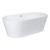 Kingston Brass Aqua Eden VTDE713223T 71" Acrylic Freestanding Tub with Center Drain Hole, Glossy White Kingston Brass