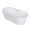 Kingston Brass Aqua Eden VTDE713223T 71" Acrylic Freestanding Tub with Center Drain Hole, Glossy White Kingston Brass