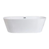 Kingston Brass Aqua Eden VTDE713223T 71" Acrylic Freestanding Tub with Center Drain Hole, Glossy White Kingston Brass