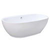 Kingston Brass Aqua Eden VTDE713321BA 71-Inch Acrylic Double Ended Freestanding Tub with Drain, Glossy White Kingston Brass