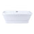 Kingston Brass Aqua Eden VTDE713524WA 71-Inch Acrylic Double Ended Pedestal Tub with Drain, Glossy White