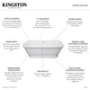 Kingston Brass Aqua Eden VTDE713524WA 71-Inch Acrylic Double Ended Pedestal Tub with Drain, Glossy White Kingston Brass