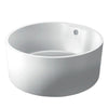 Kingston Brass Aqua Eden VTRO535323 53" Round Acrylic Freestanding Tub with Drain, Glossy White Kingston Brass