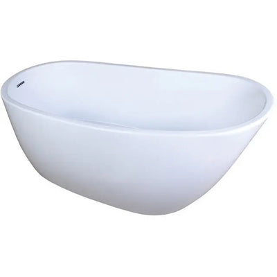 Kingston Brass Aqua Eden VTRS592928 59-Inch Acrylic Single Slipper Freestanding Tub