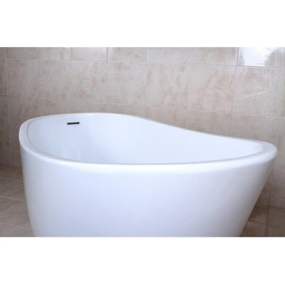 Kingston Brass Aqua Eden VTRS592928 59-Inch Acrylic Single Slipper Freestanding Tub