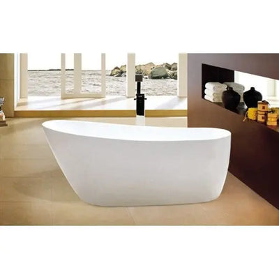 Kingston Brass Aqua Eden VTRS592928 59-Inch Acrylic Single Slipper Freestanding Tub