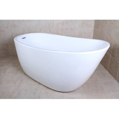 Kingston Brass Aqua Eden VTRS592928 59-Inch Acrylic Single Slipper Freestanding Tub