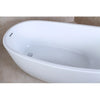 Kingston Brass Aqua Eden VTRS592928 59-Inch Acrylic Single Slipper Freestanding Tub