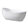 Kingston Brass Aqua Eden VTRS723432SA 70" Acrylic Freestanding Tub with Drain, Glossy White Kingston Brass