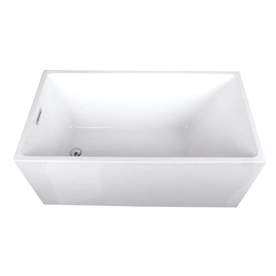 Kingston Brass Aqua Eden VTSQ512823 51" Modern Freestanding Acrylic Bathtub Kingston Brass