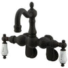 Kingston Brass CC1085T Vintage Wall Mount with Adjustable Centers Tub Filler