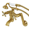 Kingston Brass KS269X Wall Mount Clawfoot Tub Faucet With Hand Shower Kingston Brass