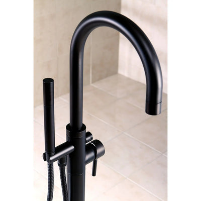 Kingston Brass KS815 Concord Floor Mount Tub Filler with Hand Shower