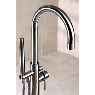 Kingston Brass KS815 Concord Floor Mount Tub Filler with Hand Shower