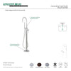 Kingston Brass KS815 Concord Floor Mount Tub Filler with Hand Shower Kingston Brass