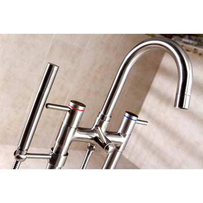 Kingston Brass KS835 Concord Floor Mount Tub Filler with Hand Shower