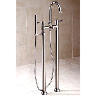 Kingston Brass KS835 Concord Floor Mount Tub Filler with Hand Shower