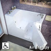 MediTub 2953WCA Series 29 x 53 Gelcoat Fiberglass Wheelchair Accessible Walk-In Bathtub SW Corp