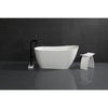 Arcticstone 52-Inch Slipper Solid Surface Freestanding Tub with Drain, Glossy White/Matte White - VRTSS513026 Kingston Brass