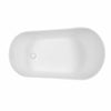 Arcticstone 52-Inch Slipper Solid Surface Freestanding Tub with Drain, Glossy White/Matte Gray - VRTSS513026WG Kingston Brass