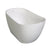 Arcticstone 52-Inch Slipper Solid Surface Freestanding Tub with Drain, Glossy White/Matte White - VRTSS513026