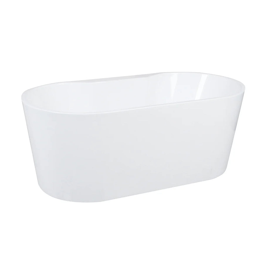 Aqua Eden 51-Inch Acrylic Freestanding Tub with Drain, Glossy White - VTDE512823