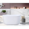 Aqua Eden 51-Inch Acrylic Freestanding Tub with Drain, Glossy White - VTDE513026BA Kingston Brass