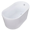 Aqua Eden 51-Inch Acrylic Freestanding Tub with Drain, Glossy White - VTDE513026BA Kingston Brass