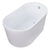 Aqua Eden 51-Inch Acrylic Freestanding Tub with Drain, Glossy White - VTDE513026BA