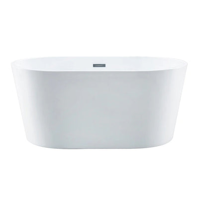 Aqua Eden 53-Inch Acrylic Freestanding Tub with Center Drain Hole, Glossy White - VTDE533023 Kingston Brass