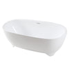 Kingston Brass Aqua Eden VTDE673123S 67-Inch Acrylic Double Ended Freestanding Tub with Drain