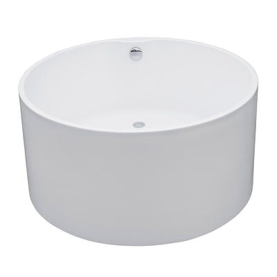 Kingston Brass Aqua Eden VTRO454523 45" Round Acrylic Freestanding Tub Kingston Brass