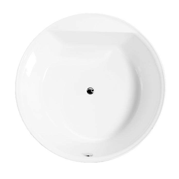 Kingston Brass Aqua Eden VTRO535322 53" Round Acrylic Freestanding Tub with Drain Kingston Brass