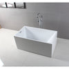 Kingston Brass Aqua Eden VTSQ512823 51" Modern Freestanding Acrylic Bathtub Kingston Brass